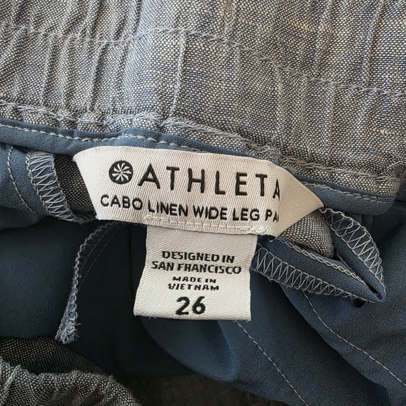 Athleta Cabo Wide Leg 100% Linen Pant, Women's Size 26 - Picture 5 of 7